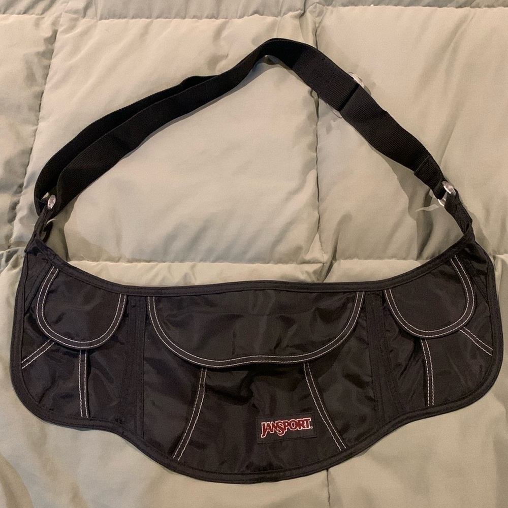 Jansport travel pack belt bag or crossbody. Pre owned however unused/Black Nylon